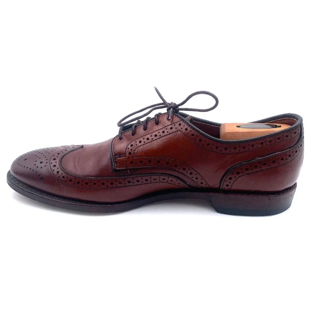 Allen Edmonds Madison Park Wingtip Brogue Derby Shoes Men's Sz 9D Walnut Brown